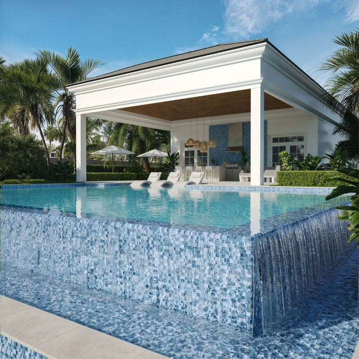 Arctic Blue, 1" x 1" Glass Mosaic Tile | SS82323B2 | Signature Series