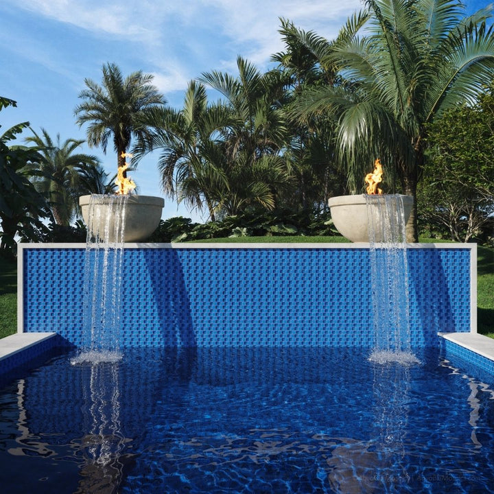 Blue, 1" x 1" Glass Mosaic Tile | SS82323B1 | Signature Series Pool Tile by Artistry in Mosaics