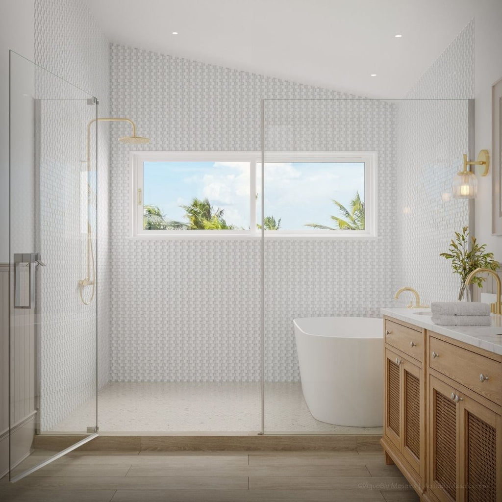 Bright White, 1" x 1" Glass Mosaic Tile | SS82323W1 | Signature Series