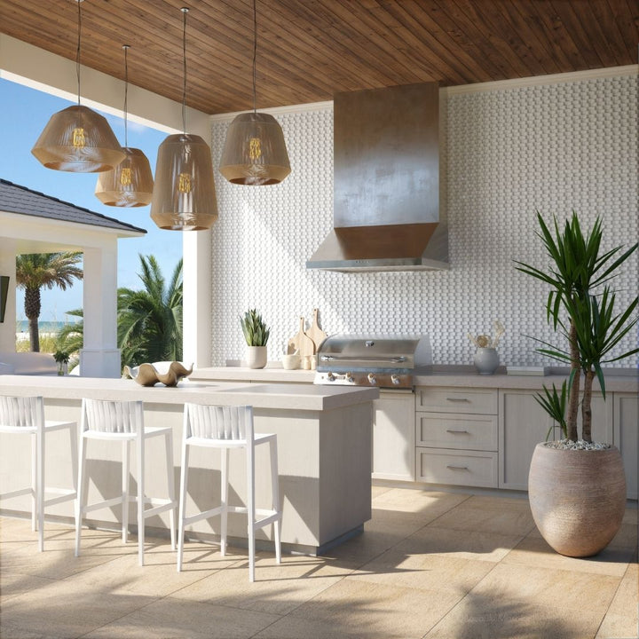 Bright White, 1" x 1" Glass Mosaic Tile | SS82323W1 | Signature Series