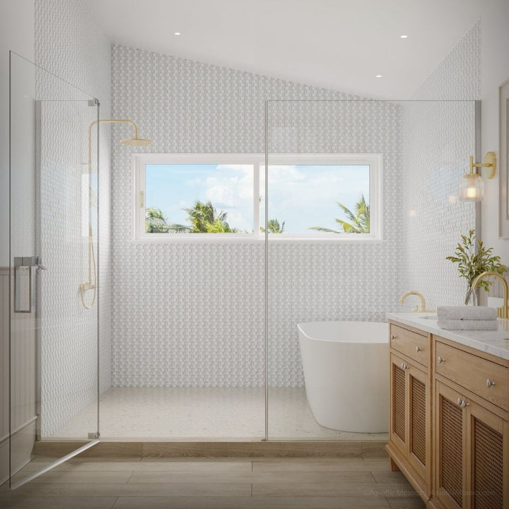 Bright White, 1" x 1" Glass Mosaic Tile | SS82323W1 | Signature Series