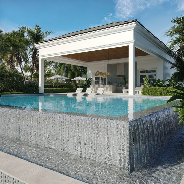 Gray, 1" x 1" Glass Mosaic Tile | SS82323K2 | Signature Series Pool Tile by Artistry in Mosaics