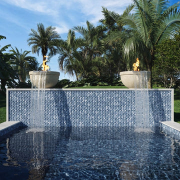 Gunmetal Blue, 1" x 1" Glass Mosaic Tile | Signature Series