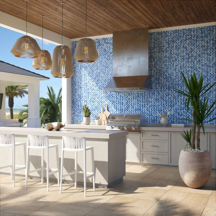 Lapis Blue, 1" x 1" Glass Mosaic Tile | SS82323B3 | Signature Series