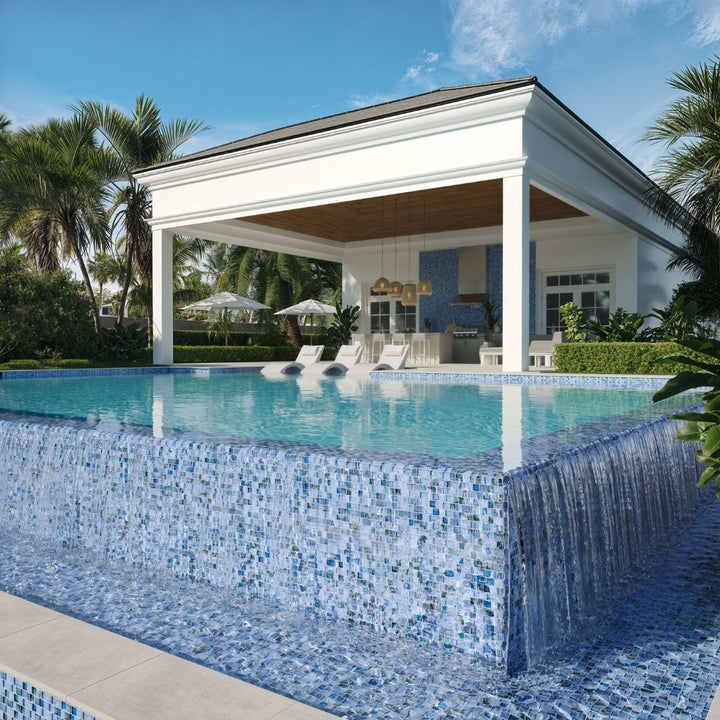 Shadow Blue, 1" x 1" Glass Mosaic Tile | SS82323B7 | Signature Series