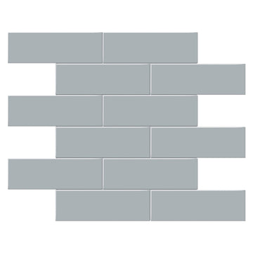 Soho Cloud Blue Matte Brick, 2" x 6" - Ceramic Tile for Kitchen Backsplashes