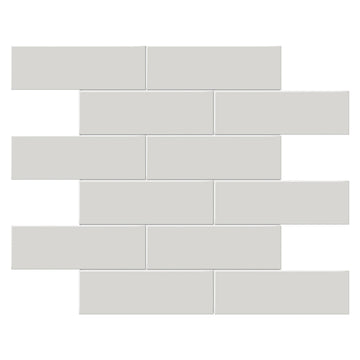 Soho Halo Gray Matte Brick, 2" x 6" - Ceramic Tile for Kitchen Backsplashes