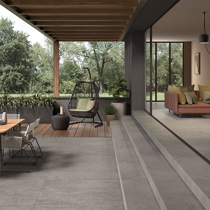 Soreno Gray, 24" x 48" | MSI 2CM Porcelain Paver, LPAVNQUAGRA2448