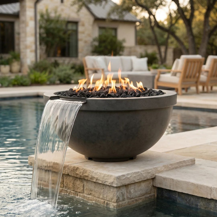 Prism Hardscapes Sorrento Fire/Water Bowl Gas Fire Feature