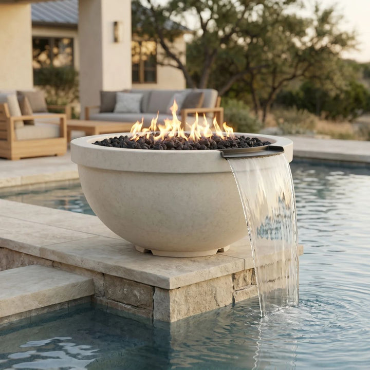 Prism Hardscapes Sorrento Fire/Water Bowl Gas Fire Feature