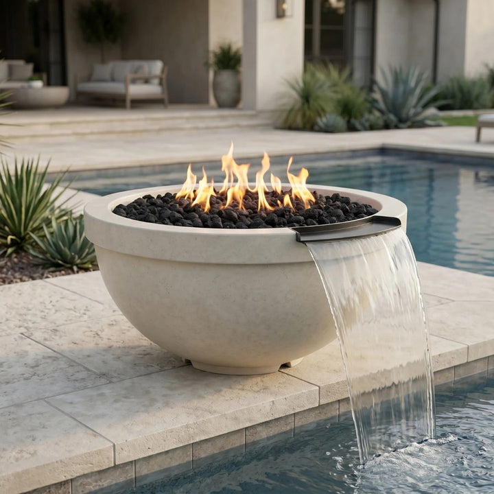 Prism Hardscapes Sorrento Fire/Water Bowl Gas Fire Feature
