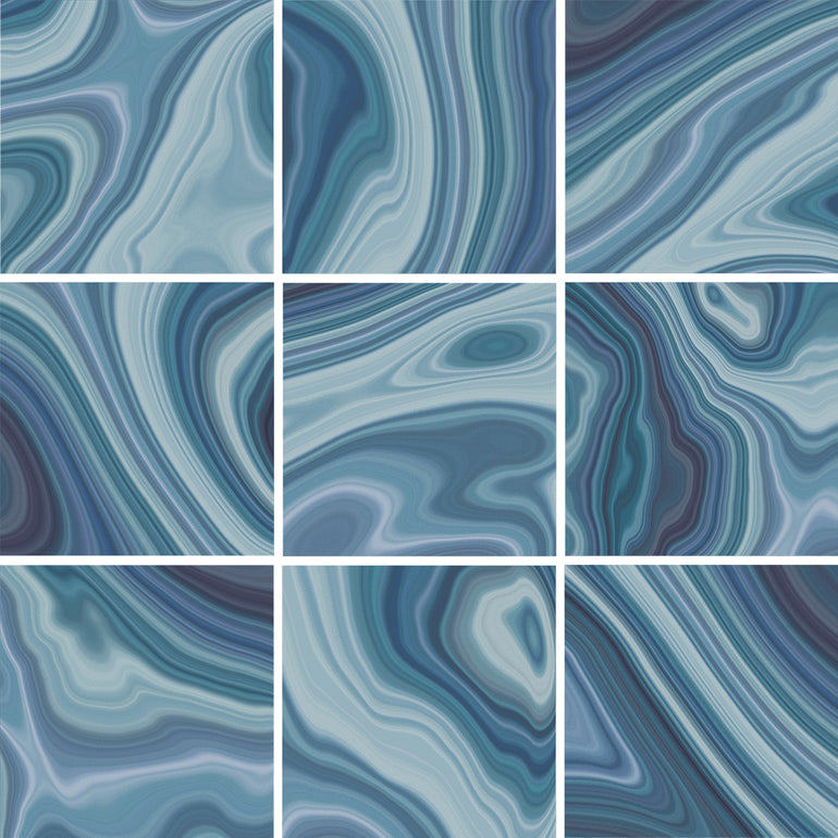 Stream Blue, 6" x 6" Porcelain Tile | ESTSTREBLUE6 | Waterline Tile