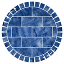 Subway Stratus Blue, 12.5" Barstool Toppers - Pool Mosaic