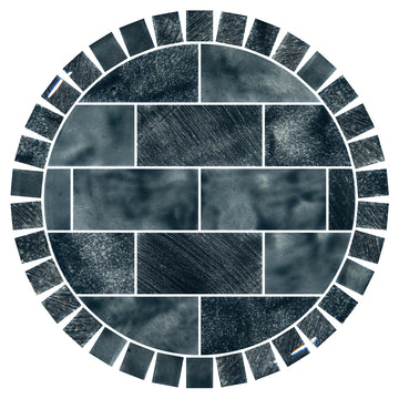 Subway Stratus Gray, 12.5" Barstool Toppers | Swimming Pool Mosaics