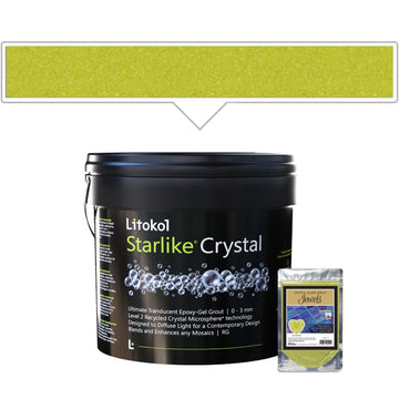 Litokol Starlike Crystal epoxy product with a sample pack on a white background
