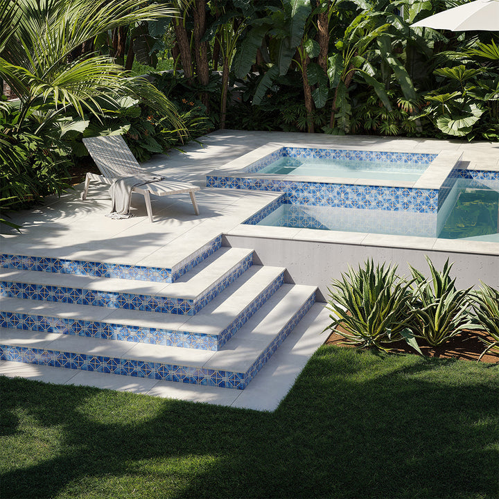 POWPLSTB807PT Aquatica Terra Blue, 6" x 6" - Porcelain Pool Tile