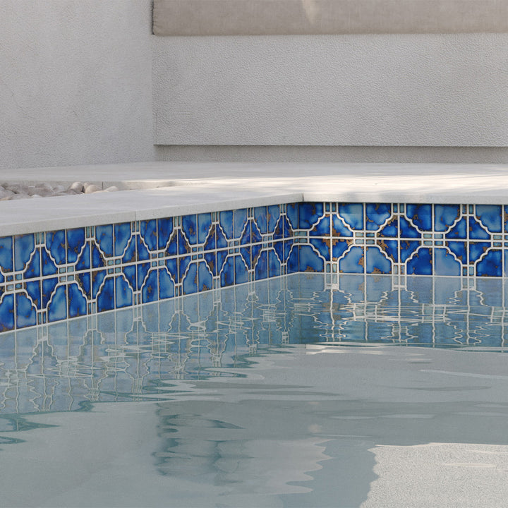 POWPLSTB807PT Aquatica Terra Blue, 6" x 6" - Porcelain Pool Tile