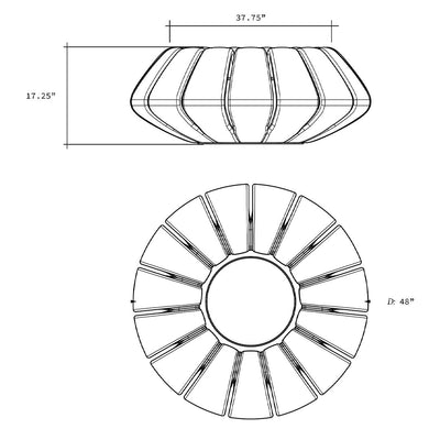 Sunflower Fire Table | Outdoor Gas Fire Pit by Prism Hardscapes