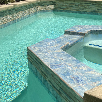 Sunset Blue, 6" x 6" - Porcelain Pool Tile