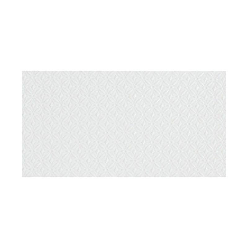 Terreno White Glossy Bloom, 12" x 24" Ceramic Tile | Wall Tile