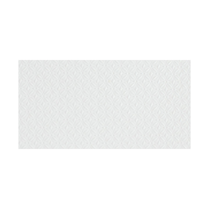 Terreno White Matte Bloom, 12" x 24" Ceramic Tile | Wall Tile