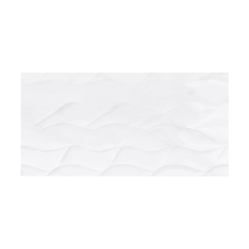 Terreno Matte White Pitch, 12" x 24" Ceramic Tile | Wall Tile