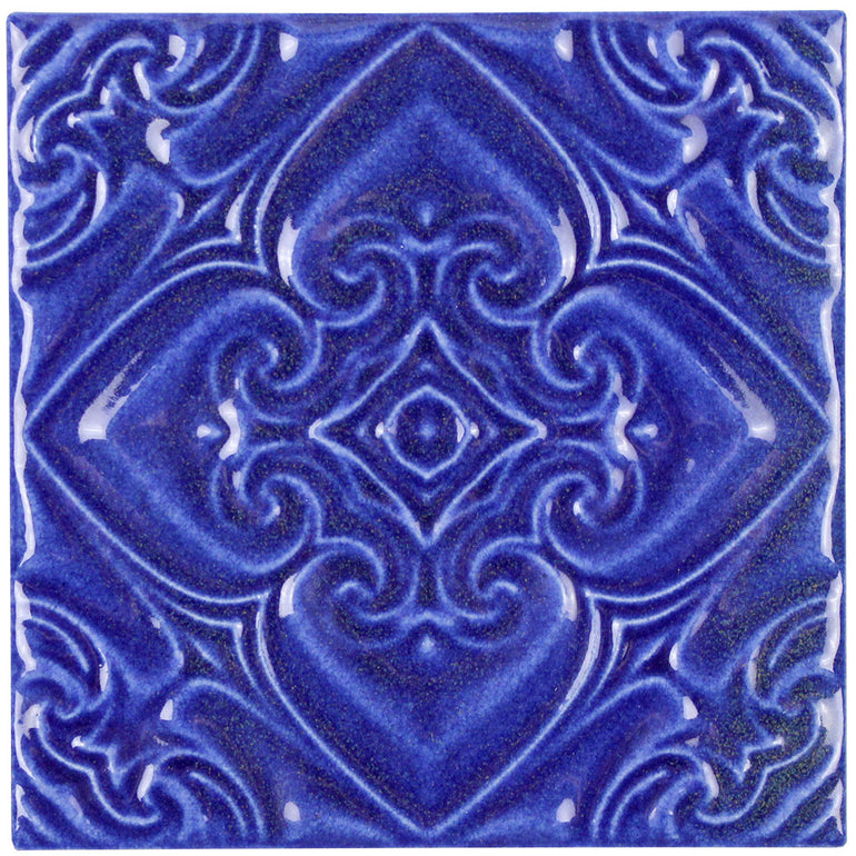 Atlantico Blue Cobalto, 6" x 6" Deco - Porcelain Pool Tile