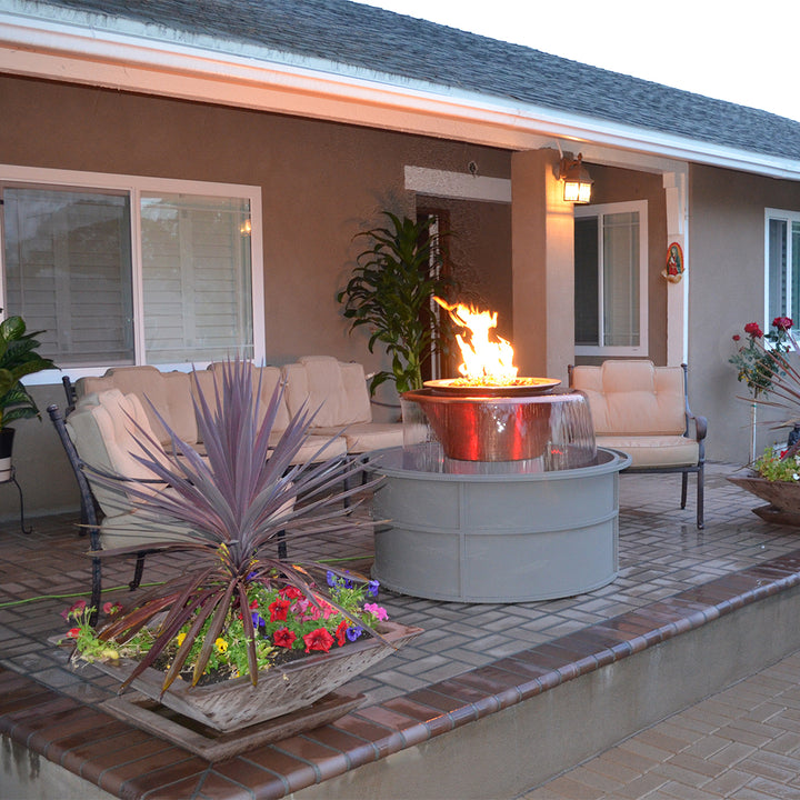 Cazo Copper Fire and Water Bowl Feature, 360 Spill | The Outdoor Plus