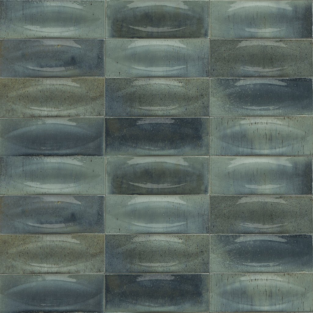 Turchese Glossy, 3" x 8" Eye Deco | EMCGLEETURCEYE | Porcelain Pool Tile