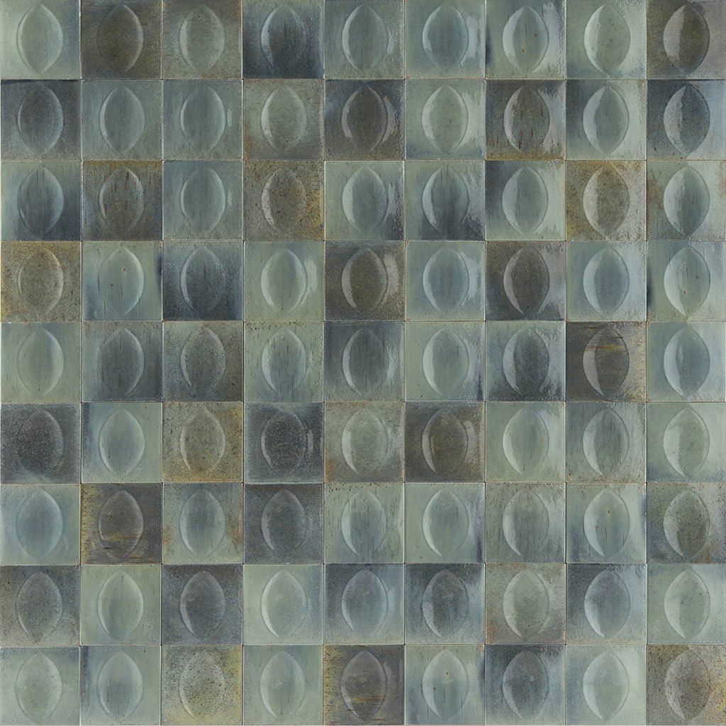 Turchese Glossy, 4" x 4" Egg Deco | EMCGLEETURCEGG | Porcelain Pool Tile