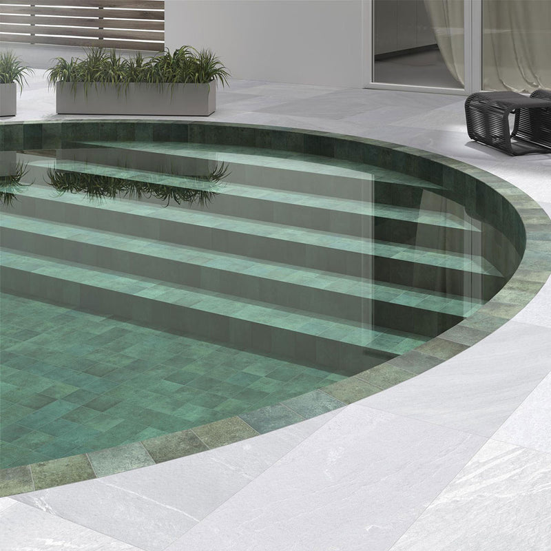 Tahiti Emerald Slip Resistant, 6" x 6" Porcelain Tile | Pool Tile