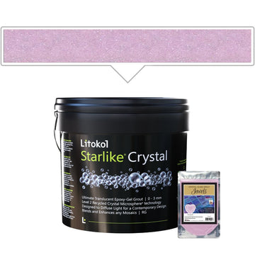 Litokol Starlike Crystal packaging with a small container of 'Jewels' on a white background