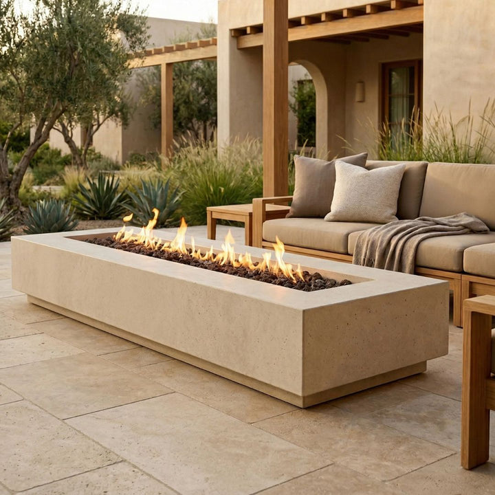 Prism Hardscapes Tavola 110 Fire Table | Outdoor Gas Fire Pit