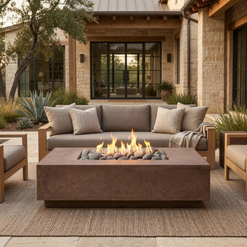 Prism Hardscapes Tavola 8 Fire Table | Outdoor Gas Fire Pit