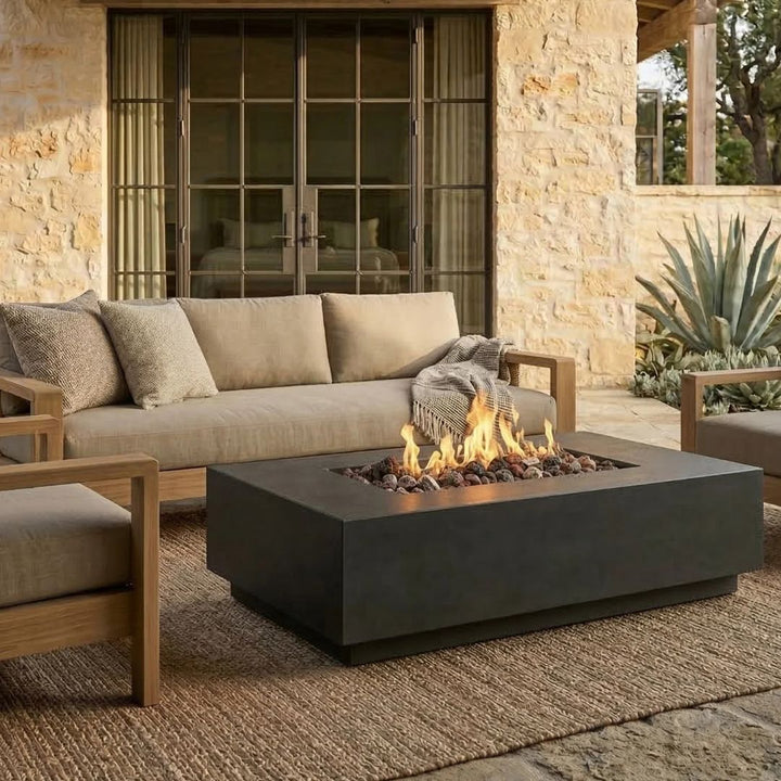 Prism Hardscapes Tavola 8 Fire Table | Outdoor Gas Fire Pit