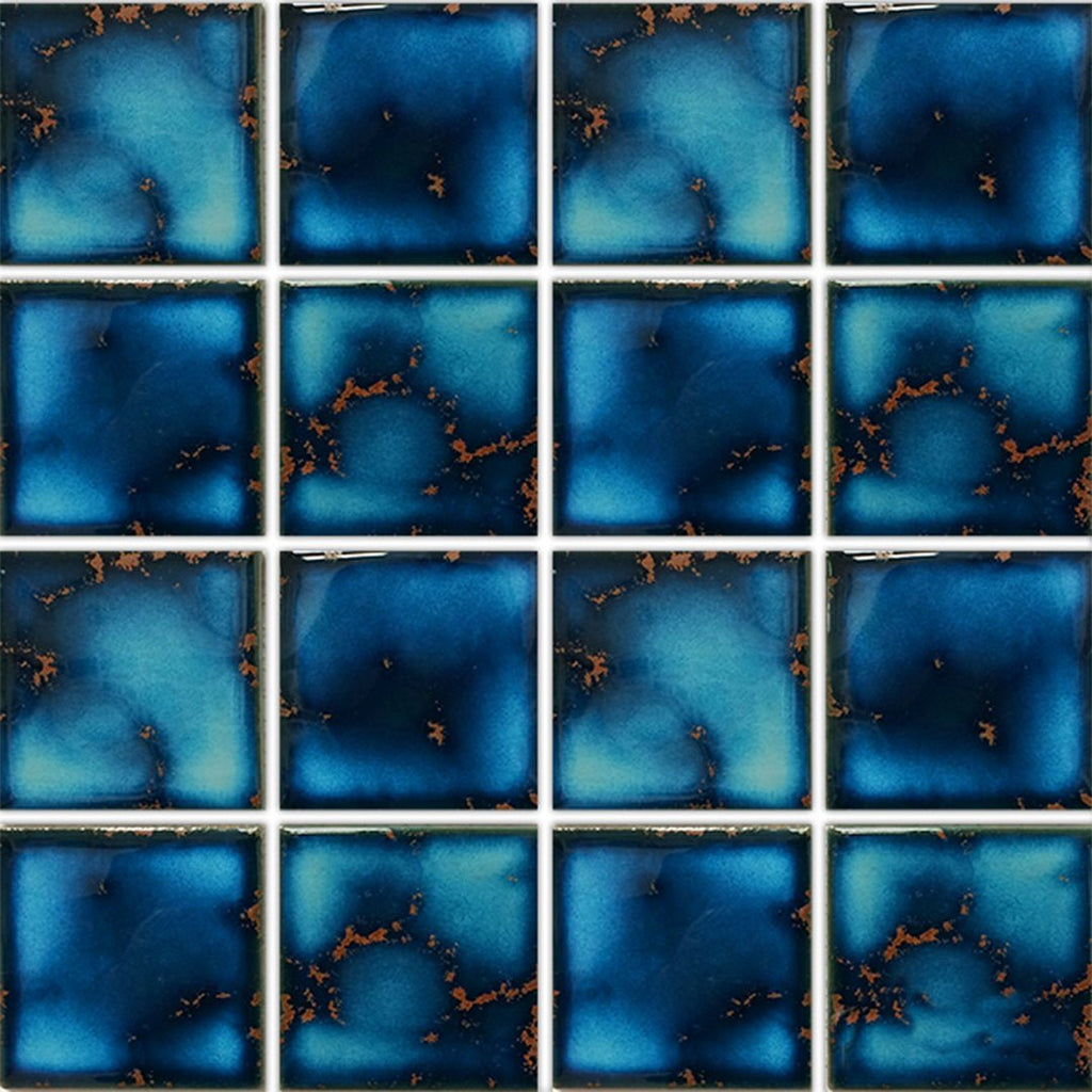 Terra Blue, 3" x 3" | VIP-925 | Fujiwa Porcelain Pool Tile
