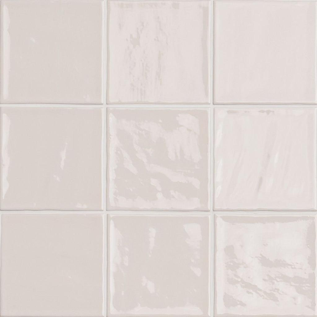 Terranello Ivory 4" x 4" Glossy Kitchen & Bathroom Tile