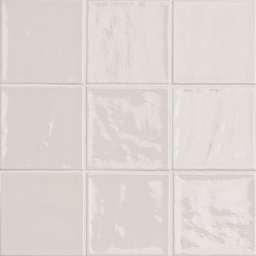Terranello Ivory 4" x 4" Glossy Kitchen & Bathroom Tile