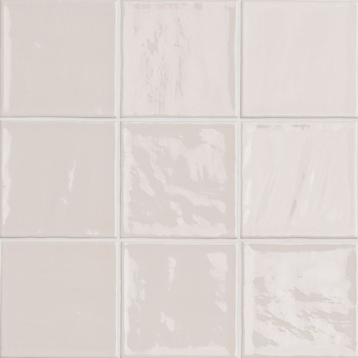 Terranello Ivory 4" x 4" Glossy Kitchen & Bathroom Tile