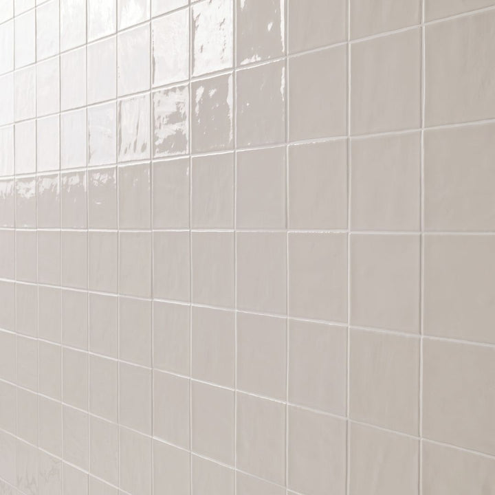 Terranello Ivory 4" x 4" Glossy Kitchen & Bathroom Tile
