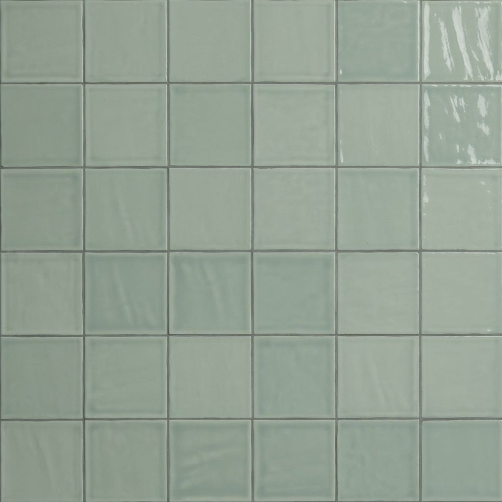 Terranello Olive 4" x 4" Glossy Kitchen & Bathroom Tile