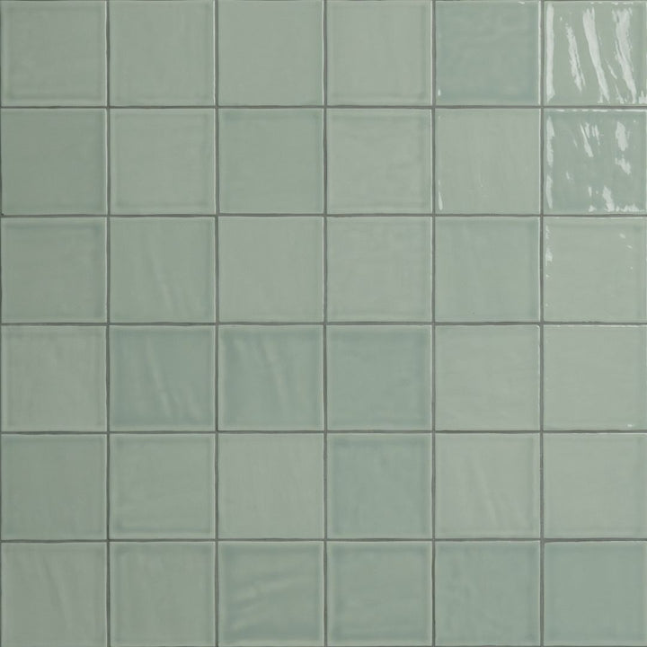 Terranello Olive 4" x 4" Glossy Kitchen & Bathroom Tile