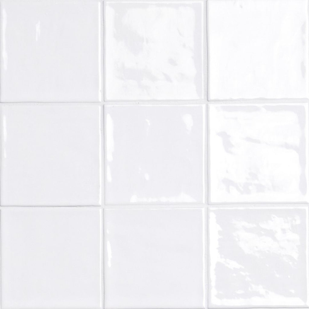 Terranello Pearl 4" x 4" Glossy Kitchen & Bathroom Tile