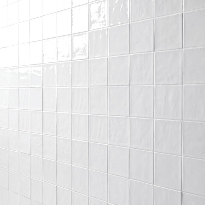 Terranello Pearl 4" x 4" Glossy Kitchen & Bathroom Tile
