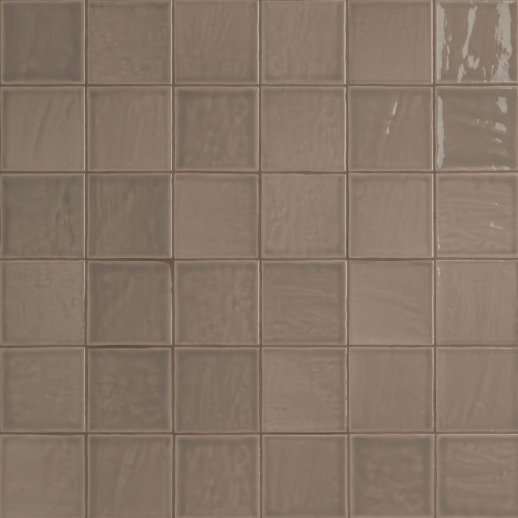 Terranello Umber 4" x 4" Glossy Kitchen & Bathroom Tile