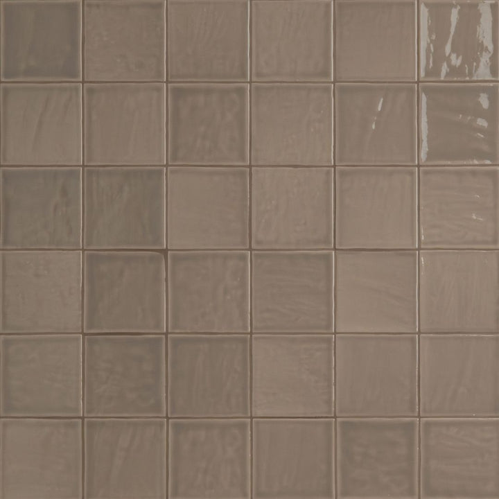 Terranello Umber 4" x 4" Glossy Kitchen & Bathroom Tile