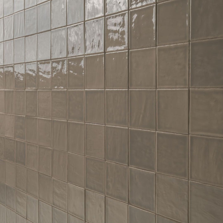 Terranello Umber 4" x 4" Glossy Kitchen & Bathroom Tile