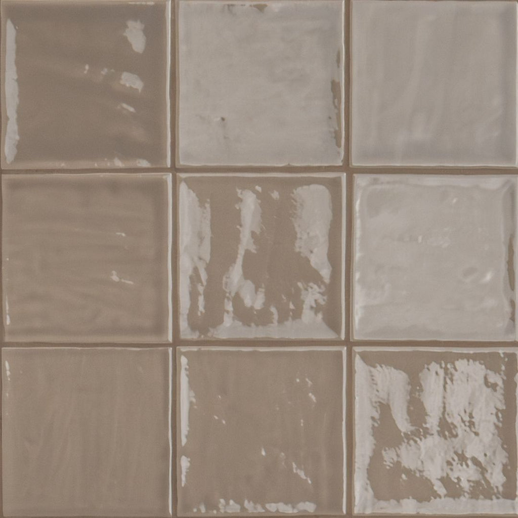 Terranello Umber 4" x 4" Glossy Kitchen & Bathroom Tile