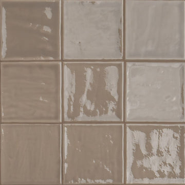 Terranello Umber 4" x 4" Glossy Kitchen & Bathroom Tile