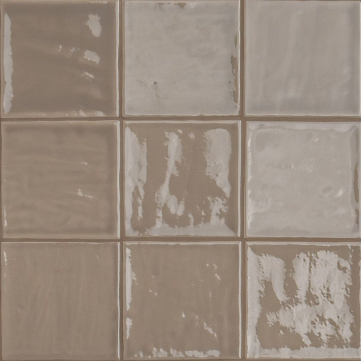 Terranello Umber 4" x 4" Glossy Kitchen & Bathroom Tile